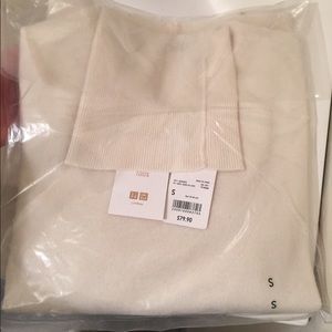 Cream Cashmere Turtleneck Sweater